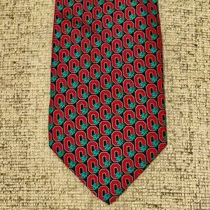 Ohio State University Holiday Vintage 100% Silk Rare Tie NCAA Football Basketba